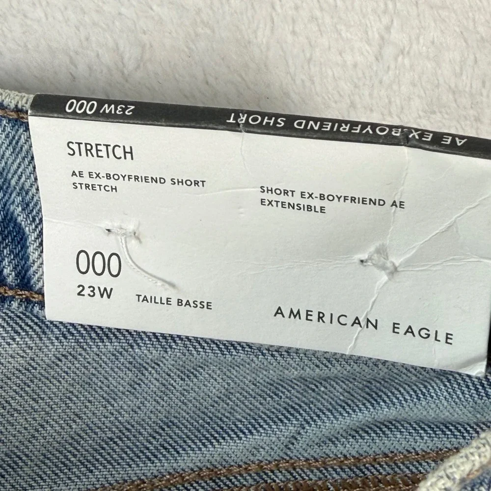 American‎ Eagle Ex-Boyfriend Short Light Wash Distressed Denim 000 23W 41979022